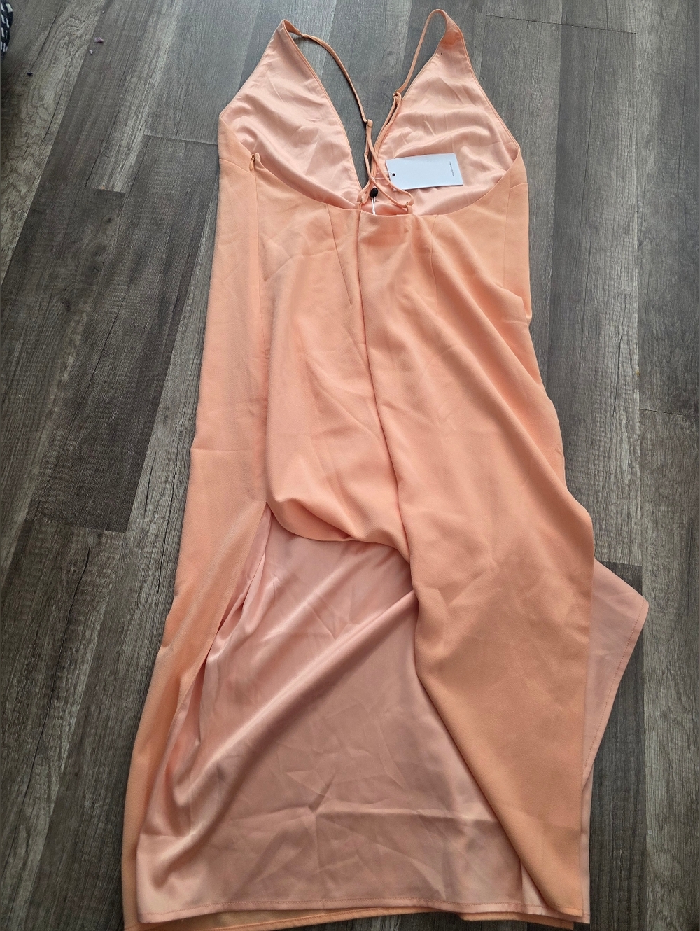 Nwt LOVERS + FRIENDS REVOLVE BOHO Sleeveless V-Neck Midi Dress Peach Wedding Y2k - Picture 13 of 15